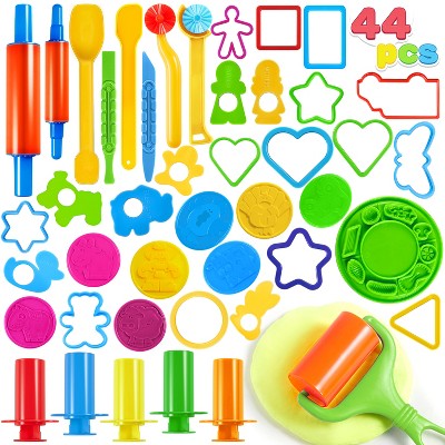 Joyfy 44 Pieces Clay Tools Set for Kids, Clay Accessories Tool Kit - Including Plastic Molds, Rolling Pins, and Cutters for Creative Play