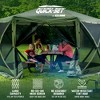 CLAM Quick Set Escape 12 x 12 Foot Portable Pop Up Outdoor Camping Gazebo Canopy Shelter Tent with Carry Bag and Wind Panels (2 Pack), Green - 2 of 4