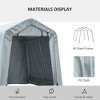 Aghana Digitals 6'x8' Heavy Duty Portable Carport Garage with Anti-UV PE Cover, Double Zipper Doors - 4 of 4