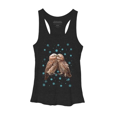 Women's Design By Humans Christmas owl By kodamorkovkart Racerback Tank Top