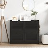Large Shoe Storage Cabinet with 4 Flip Drawers, Narrow Shoe Cabinet for Entryway with Wooden Legs, Freestanding Hidden Shoe Rack Organizer - 3 of 4