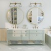 Apmir  Round High Quality Aluminum Alloy Framed French Cleat Mounted Wall Decor Bathroom Vanity Mirror - 3 of 4