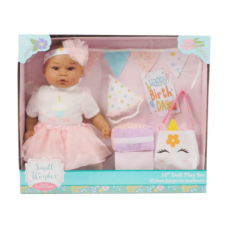 Madame Alexander Small Wonder 14&#34; Party Time Set - Brown Eyes, 1 of 8