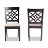 2pc Nicolette Fabric and Wood Dining Chairs Set - Baxton Studio - image 2 of 4