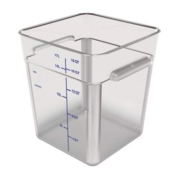 Squares Polycarbonate Food Storage Container, 12 qt, 11.13 x 11.13 x 8.25, Clear, Plastic Squares Polycarbonate Food Storage Container, 12 qt, 11.13 x 11.13 x 8.25, Clear, Plastic