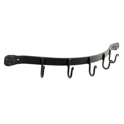 19.5" Wall Bracket with Hooks Black - ACHLA Designs