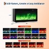 70'' Fireplace TV Stand,Entertainment Center with 36''Firplace,Electric Fireplace Heater with LED Light and 12 Flame Colors,2 Tier TV Console Cabinet - 2 of 4