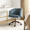 Ottaviano Corduroy Swivel Barrel Task Office Chair with Height-adjustable | ARTFUL LIVING DESIGN - 2 of 4