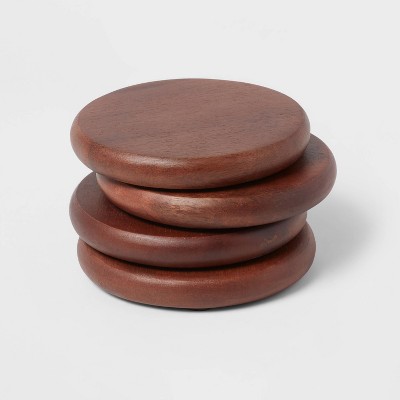 Bright Creations Set Of 4 Unfinished Wood Drink Coasters With