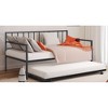 YONWAY Twin Daybed with Trundle, Metal Bed Frame with Trundle, Daybed & Trundle Frame Set with Wheels & Metal Slat Support - 4 of 4