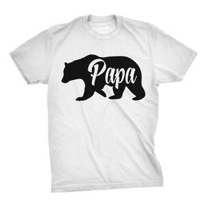 Mens Papa Bear Funny Shirts for Dads Gift Idea Humor Novelty Tees Family T shirt - Crazy Dog Men's T Shirt - 1 of 4