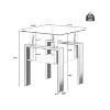 Modern Tempered Glass Tea Table Coffee Table End Table - 4 of 4