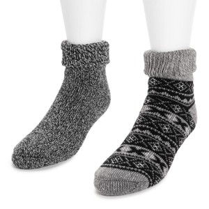 MUK LUKS Men's Short Heat Retainer Sock (2 Pair Pack) - 1 of 3