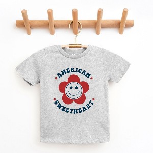 The Juniper Shop American Sweetheart Flower Toddler Short Sleeve Tee - 1 of 2