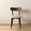 SEVOBAL Dining Chairs Solid Oak Wood Upholstered Chairs with Curved Backrest for Kitchen Dining Room, Brown, 18.7"*21.85"*30.71" - 3 of 4