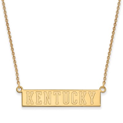 Black Bow Jewelry 10k Yellow Gold Kentucky Wildcats NCAA Necklace 18 Inch