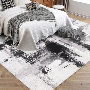 Garvee Modern Abstract Area Rug-Contemporary Art Ink Texture Rug - 1 of 4