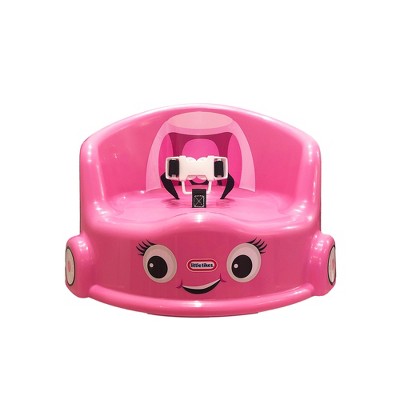 Little Tikes 15-Inch Cozy Coupe Car Secure Kids Plastic Table Chair Booster Seat with 3-Point Safety Harness and 2 Fastening Straps, Pink