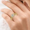 Pompeii3 1 1/2Ct Diamond Engagement Ring Halo Twist Band 14k Gold Lab Created - 3 of 4