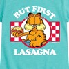 Girls' - Garfield - But First, Lasagna Fitted Short Sleeve Graphic T-Shirt - 2 of 4