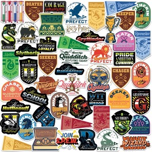 Harry Potter Quidditch Badge 50ct Vinyl Large Deluxe Stickers Variety Pack - 1 of 4