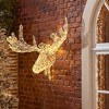 LuxenHome Lighted Moose Head Christmas Decoration with Timer, Outdoor Holiday Wall Decor White - 3 of 4
