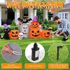 8ft Inflatable Halloween Outdoor Decorative Pumpkin with Black Cat Bat Tombstone and Built-in LED for Yard Lawn Garden Porch Party - 4 of 4