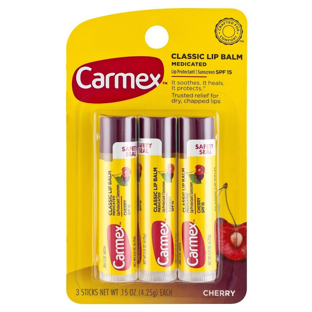 UPC 083078300302 product image for Carmex Classic Lip Balm Stick - Cherry - 3ct | upcitemdb.com