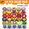 Joyfy Halloween Party Favor 50 Pcs Kids Self Ink Stamps 25 Designs Trick or Treat Assorted Plastic Stamps for Halloween Goodie Bag Fillers Game Prizes - 2 of 4