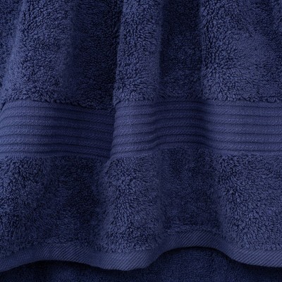 Navy Blue 6-Piece Turkish Cotton Bath Towel Set