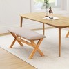 Tangkula 2PCS Upholstered Entryway Bench w/Thick Padded Seat End of Bed Bench for Bedroom - 3 of 4
