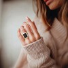 Ross-Simons Onyx and Mother-Of-Pearl Ring in 18kt Gold Over Sterling - 2 of 4