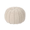 Bean Bag Ottoman Modern Durable Cotton Knit Seat for Living Room 19.5in-3irtyhousy - 3 of 4