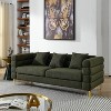 VASIP 81" Oversized 3-Seater Sectional Sofa - Deep Seating Comfort Fabric, Green Teddy for Living Room, Bedroom &Office - 2 of 4