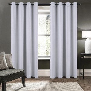 RT Designers Collection Cabana 100% Blackout Grommet Curtain Panel 54" x 90" White - 1 of 4