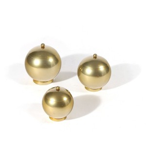 HomeRoots Set of Three Gold Metal Decorative Lidded Canisters - 1 of 4