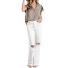 Women's Flutter Sleeve Satin Blouse - eesome - 3 of 3