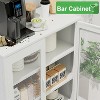 HDZNVF Metal Storage Office Cabinet with Mesh Doors, Steel Display Cabinet with Adjustable Shelves, White - 2 of 4