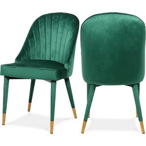 Meridian Furniture,Belle Velvet Dining Chair, Set of 2 - 1 of 4