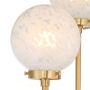 Possini Euro Design Candide Mid Century Modern Floor Lamp with Riser 74" Tall Warm Gold Metal 4 Light LED Glass Globe Shade for Living Room Reading - 3 of 4
