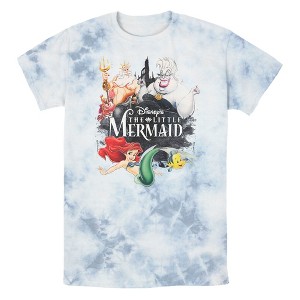 Men's The Little Mermaid Vintage Characters T-Shirt - 1 of 4