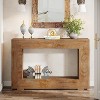 HDZNVF 47 Inches Farmhouse Console Table with Storage Rustic Entryway Table, Natural Wood Finish Accent Sofa Table - 2 of 4