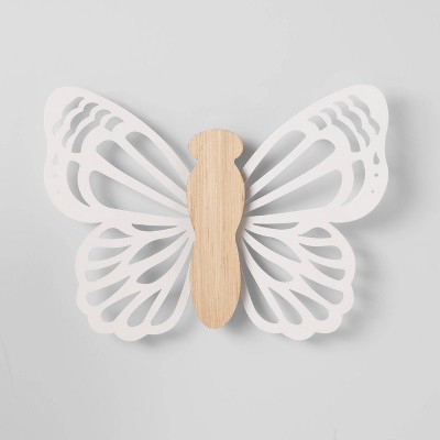 Butterflies for Crafts,Butterfly Wall Decor,3D Butterfly Wall Single Wing  White