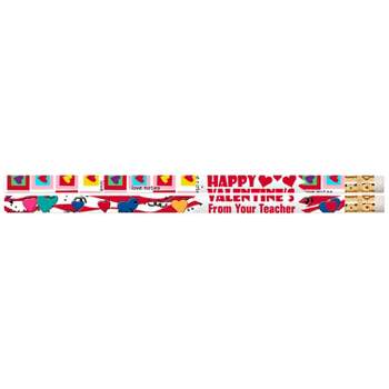 Musgrave Pencil Company Happy Valentine From Your Teacher Motivational Pencils, Pack of 144