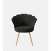 Dexmalle Accent Chair with Gold Metal Legs,Black - 2 of 4