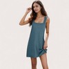 Anna-Kaci Women's Sleeveless V-Neck Mini Jumper Dress with Ribbed Knit Texture and A-Line Silhouette - 3 of 4
