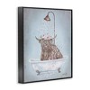 Stupell Industries Charming Longhorn Cattle Cow Bathtub Flower Petals, 16" x 20" - 3 of 4