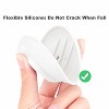 Aoibox Silicone Soap Dish with Drain Holes, Oval Bathroom Soap Holder for Shower Kitchen Countertop, Flexible Non-Slip Soap Tray Keeps Bars Dry, White - 4 of 4