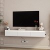 KWPZQEB Floating TV Shelf, 68'' Mounted TV Stand Floating TV Console Media Entertainment with Under Led Lights & Power Outlet for Living Room - 4 of 4