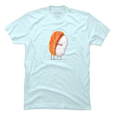Men's Design By Humans Sushi Hug By andremullerdko T-Shirt